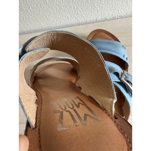 Miz Mooz Leather Double Band Slide‎ Slip On Sandals Florra Beach Resortwear Sz 8 - Picture 6 of 9